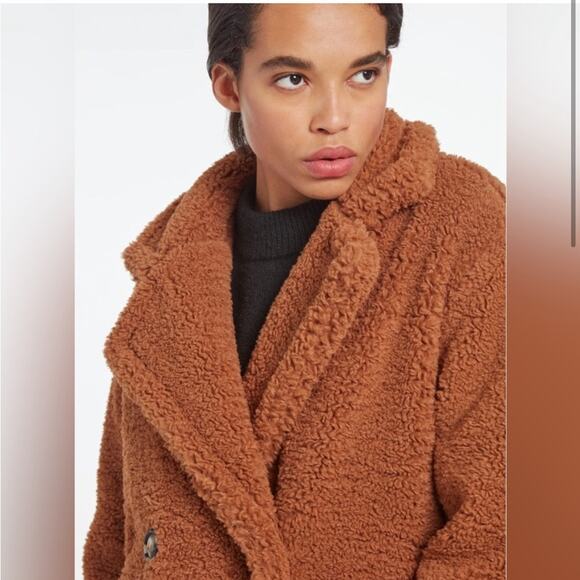 Apparis Anoushka Faux Fur Double-Breasted Long Teddy Coat Size XXL - Picture 3 of 14